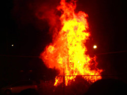 Easter burning on Crete