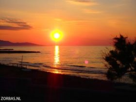 sunset on crete