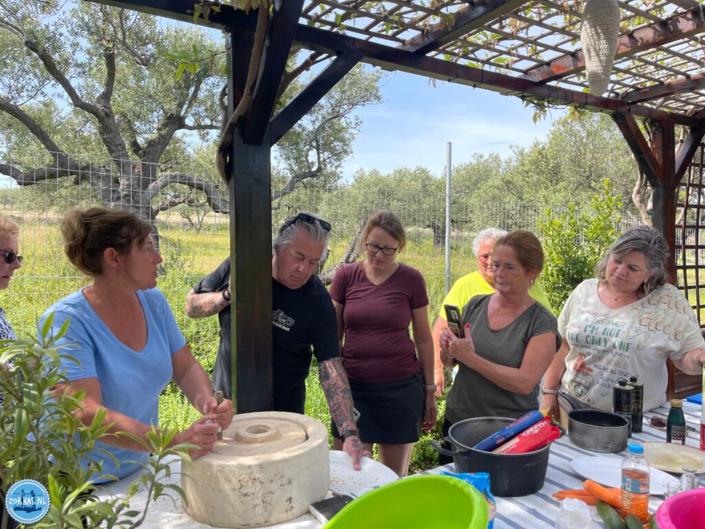 Join us for a multiple day cooking workshop at Zorbas Island. Learn how to cook real Greek recipes in the nice surroundings of olive trees.