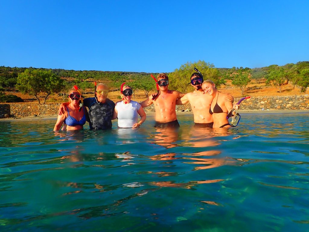 Snorkeling in Elounda Crete. Enjoy the beautiful underwater scenery during a snorkel excursion.